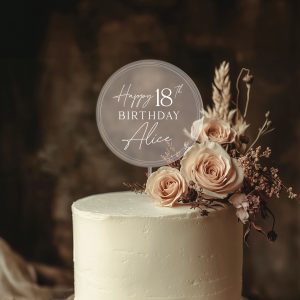 Custom Name Birthday Cake Topper, Birthday Acrylic Cake Topper