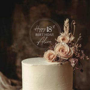 Custom Name Birthday Cake Topper, Birthday Acrylic Cake Topper