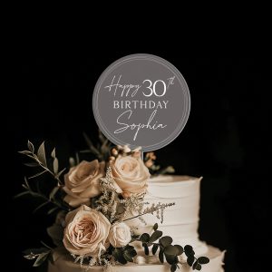 Custom Name Birthday Cake Topper, Birthday Acrylic Cake Topper