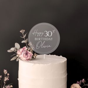 Custom Name Birthday Cake Topper, Birthday Acrylic Cake Topper