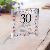 Personalized Birthday Gift, Floral Birthday Plaque Gift for Women