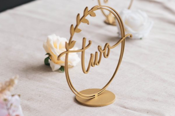Floral Table Numbers for Wedding, Boho Greenery Wedding Decor