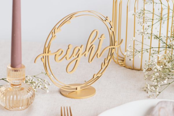 Floral Table Numbers for Wedding, Boho Greenery Wedding Decor