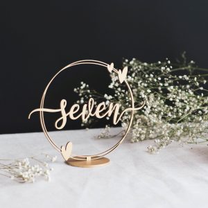 Floral Table Numbers for Wedding, Boho Greenery Wedding Decor