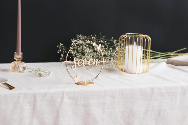 Floral Table Numbers for Wedding, Boho Greenery Wedding Decor