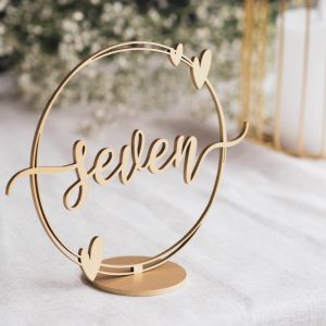 Floral Table Numbers for Wedding, Boho Greenery Wedding Decor