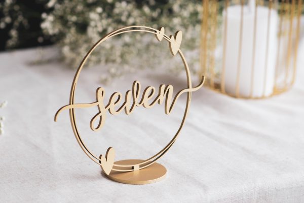Floral Table Numbers for Wedding, Boho Greenery Wedding Decor