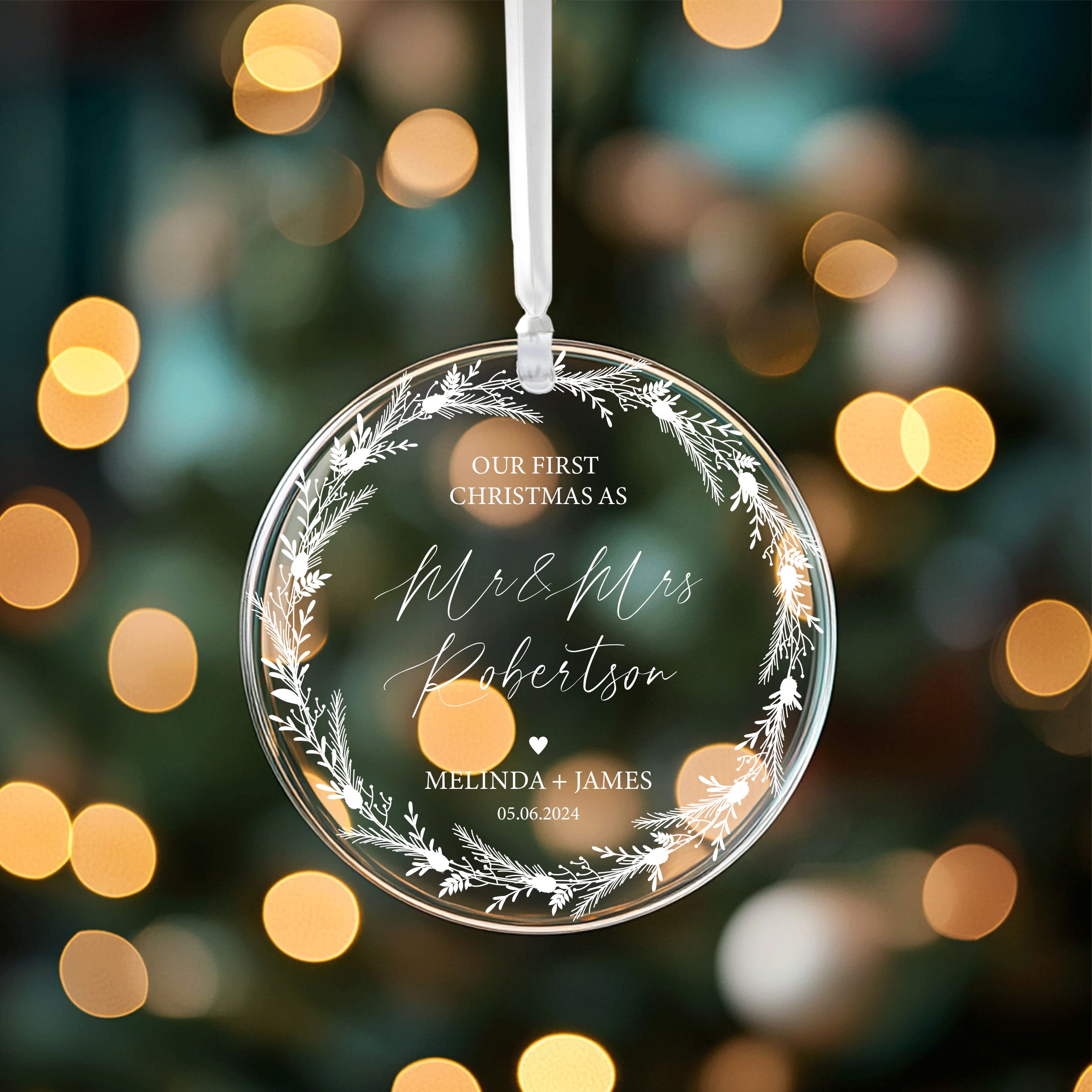 DTSP01---Our-First-Christmas-as-Mr&Mrs_0002_Group-2 Mr and Mrs Christmas Ornament, Personalized Christmas Gift