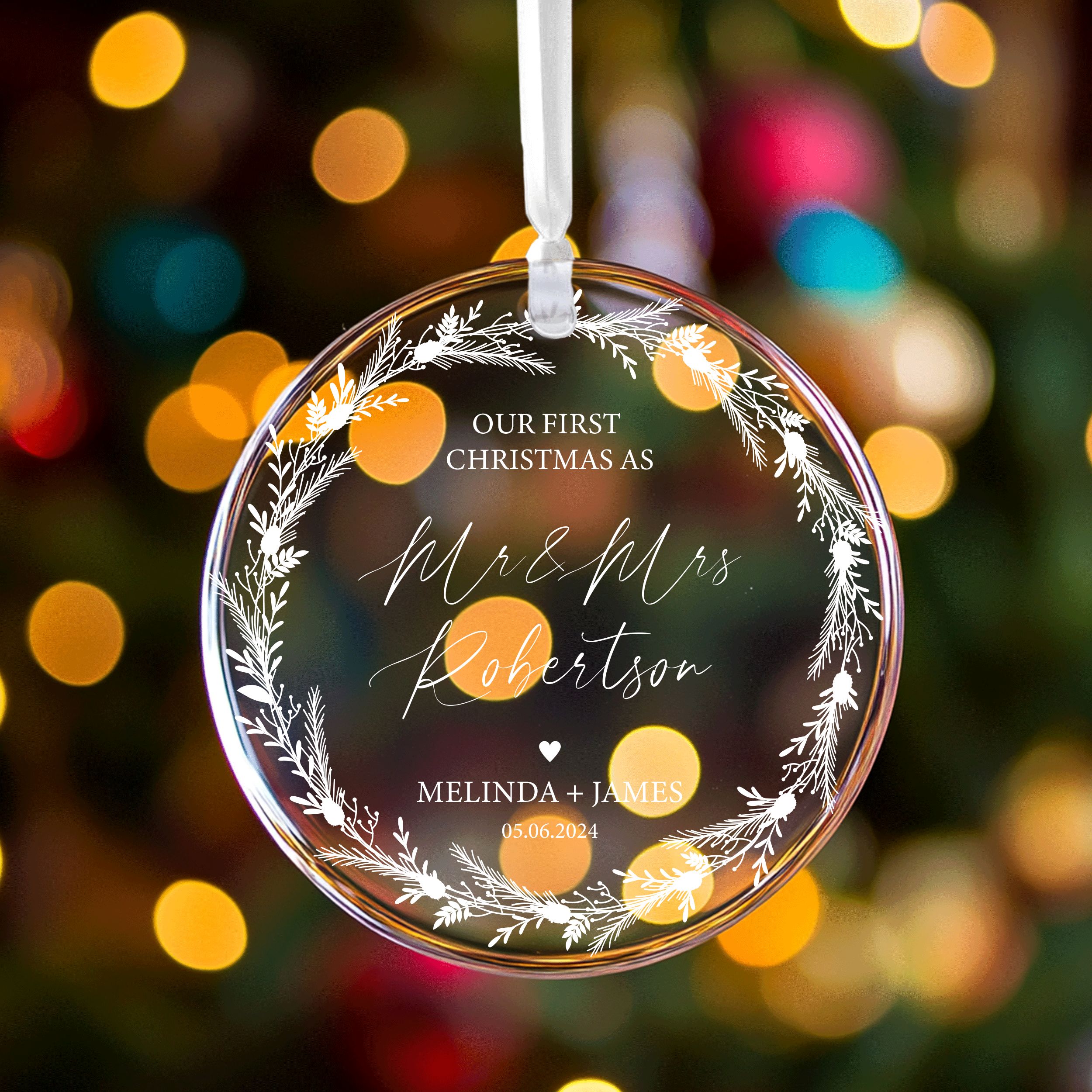 DTSP01---Our-First-Christmas-as-Mr&Mrs_0005_Group-5 Mr and Mrs Christmas Ornament, Personalized Christmas Gift