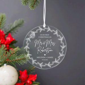 Newlyweds Christmas Ornament, First Christmas Married Gift