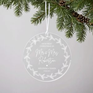 Newlyweds Christmas Ornament, First Christmas Married Gift