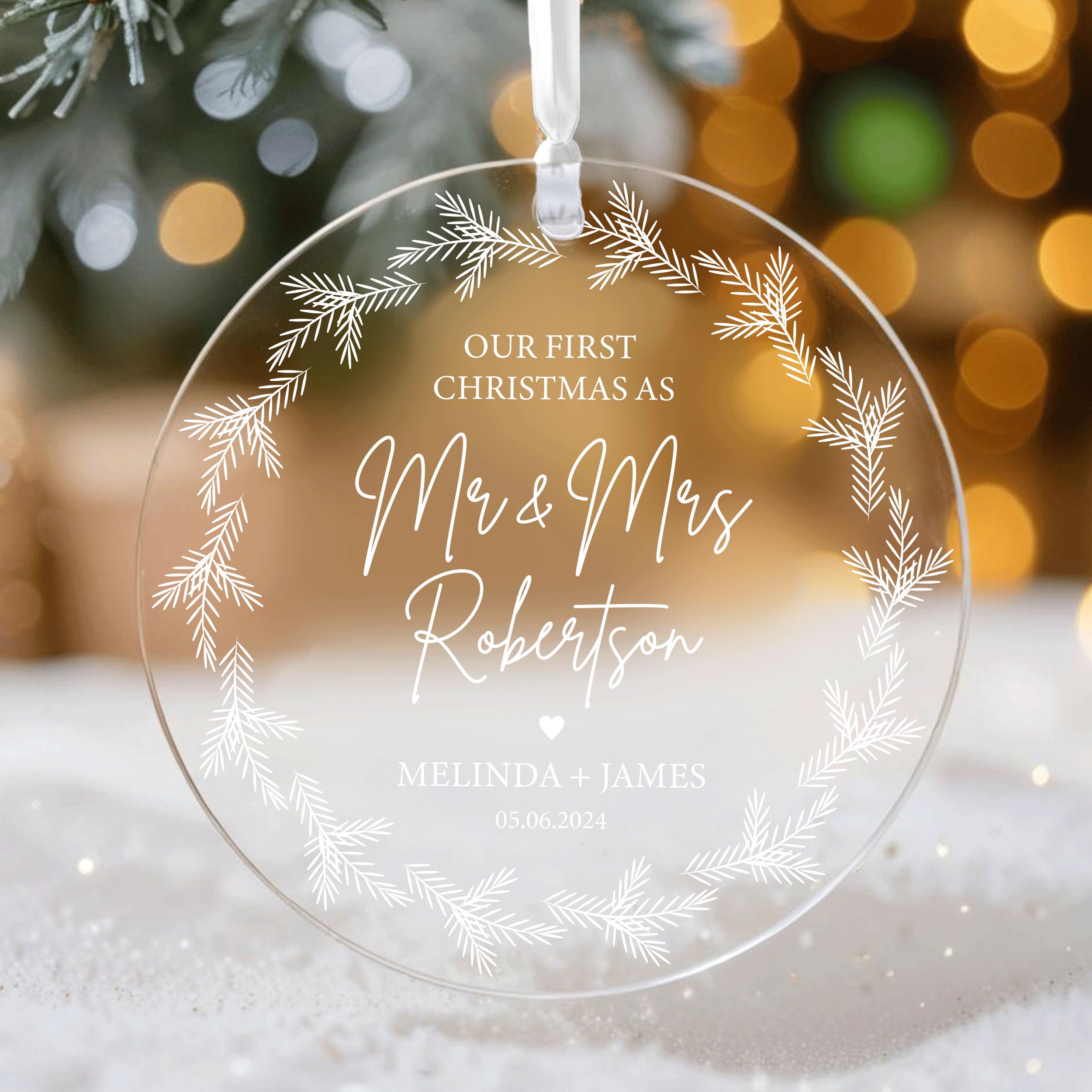 DTSP08---Our-First-Christmas-as-Mr&Mrs_0004_Group-4 Newlyweds Christmas Ornament, First Christmas Married Gift