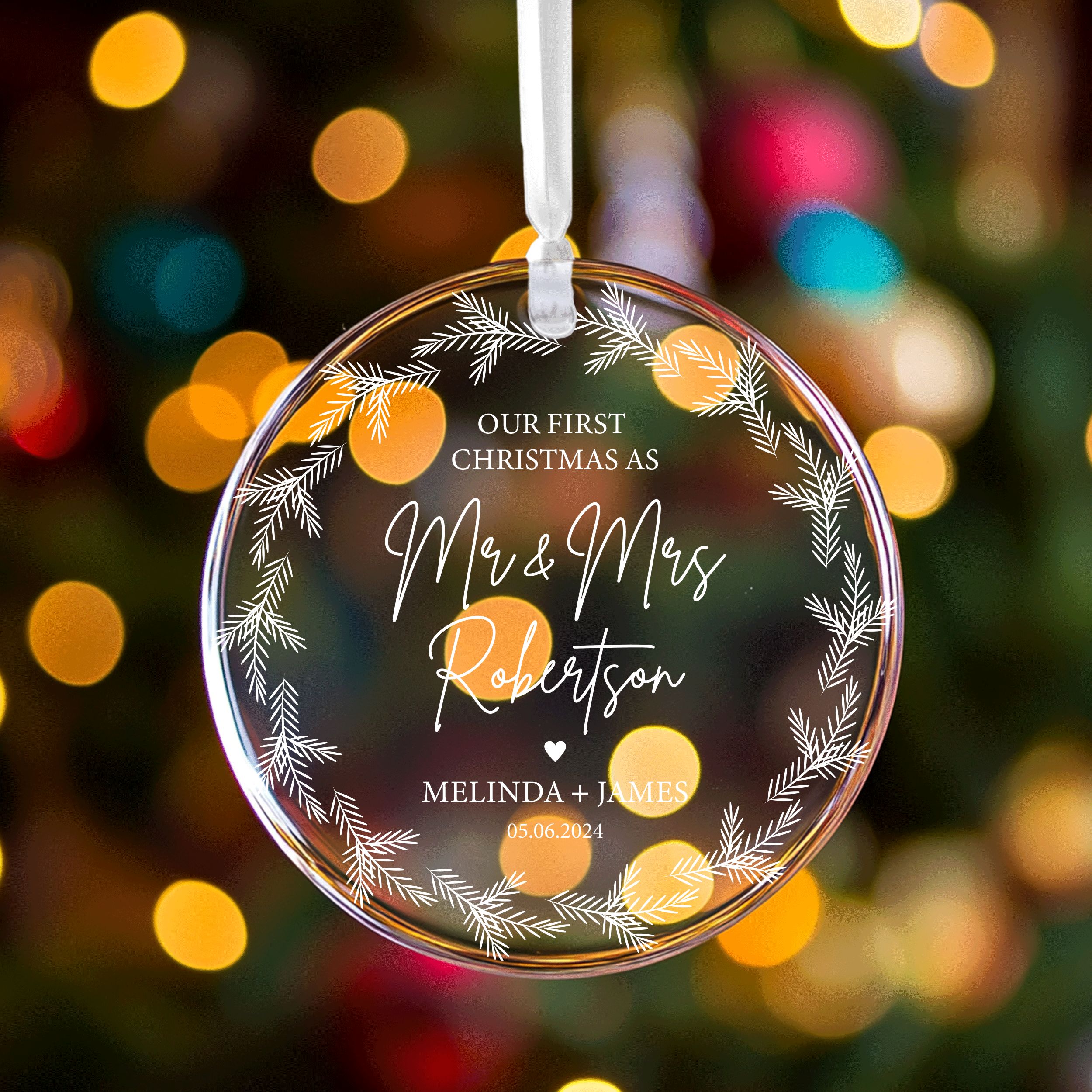 DTSP08---Our-First-Christmas-as-Mr&Mrs_0005_Group-5 Newlyweds Christmas Ornament, First Christmas Married Gift