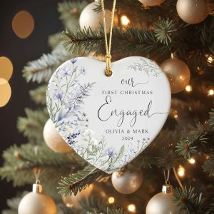 Engagement Christmas Ornament, First Christmas Engaged Gift
