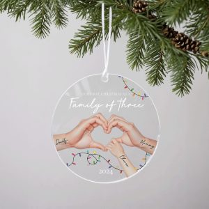 First Christmas as Family Ornament, Family of Three Ornament