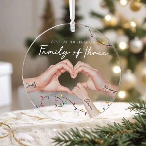 First Christmas as Family Ornament, Family of Three Ornament