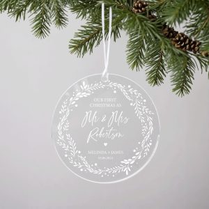 1st Christmas Married Gift, First Christmas Married Ornament