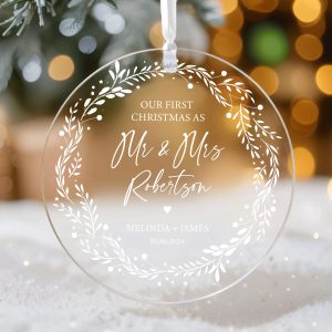 1st Christmas Married Gift, First Christmas Married Ornament