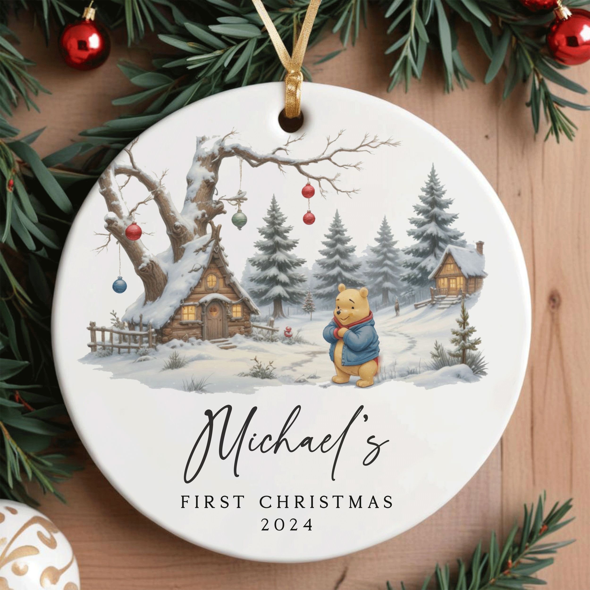 DTSP22---Name-and-Year-First-Christmas-Bear_0004_Group-1 Baby Boy First Christmas Ornament, Bear Baby 1st Christmas Gift