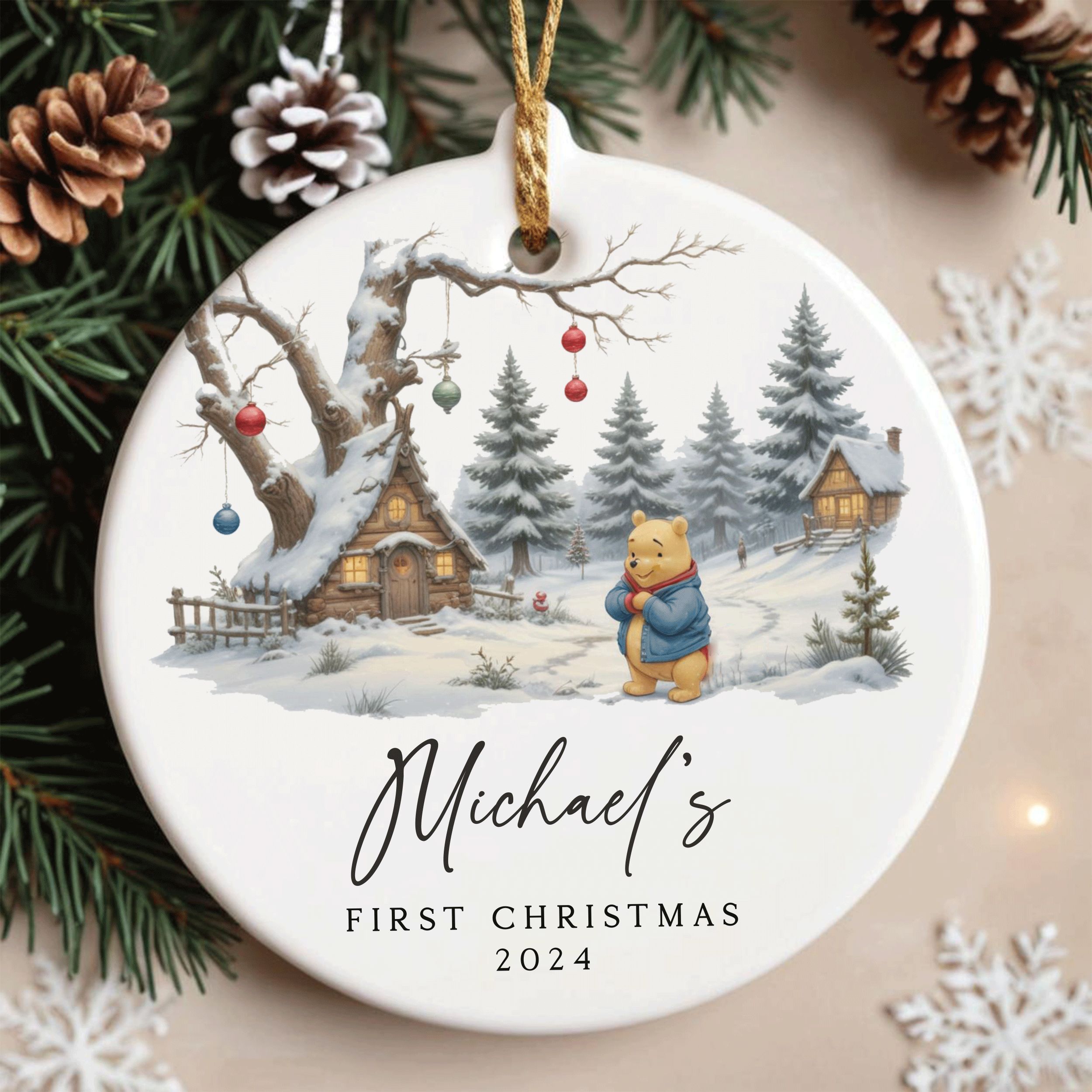 DTSP22---Name-and-Year-First-Christmas-Bear_0005_Group-2 Baby Boy First Christmas Ornament, Bear Baby 1st Christmas Gift