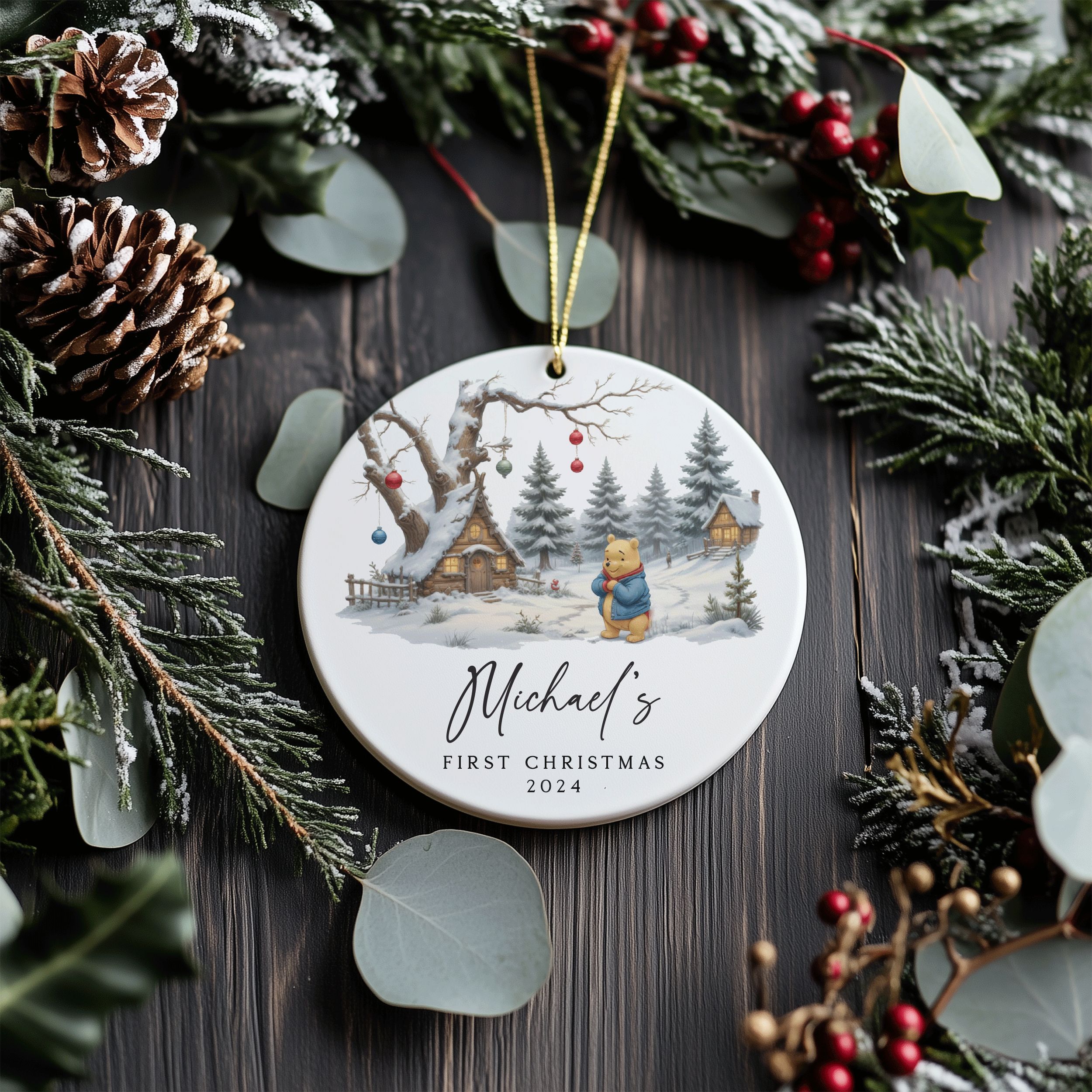 DTSP22---Name-and-Year-First-Christmas-Bear_0006_Group-3 Baby Boy First Christmas Ornament, Bear Baby 1st Christmas Gift