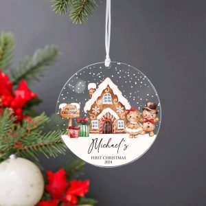 Gingerbread Baby Christmas Ornament, Baby First Christmas Gift