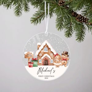 Gingerbread Baby Christmas Ornament, Baby First Christmas Gift