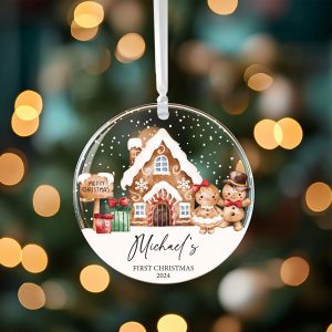 Gingerbread Baby Christmas Ornament, Baby First Christmas Gift