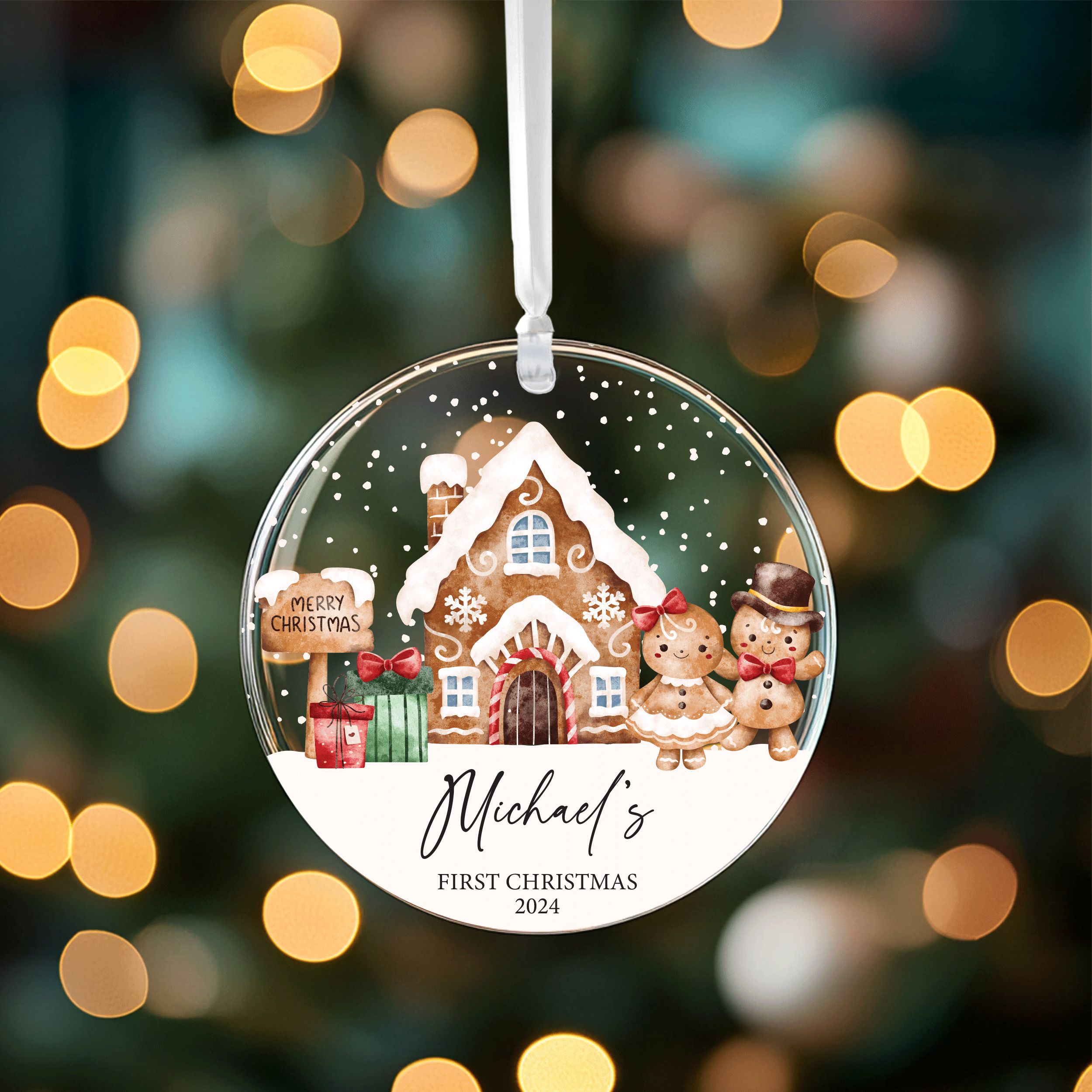 DTSP24---Name-First-Christmas_0002_Group-2 Gingerbread Baby Christmas Ornament, Baby First Christmas Gift