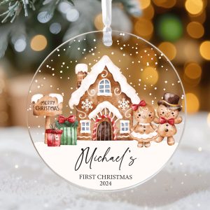 Gingerbread Baby Christmas Ornament, Baby First Christmas Gift