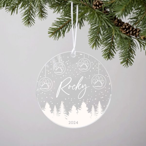 Pet Christmas Ornament, Personalized Pet Name Christmas Gift