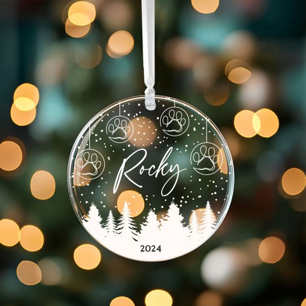 Pet Christmas Ornament, Personalized Pet Name Christmas Gift
