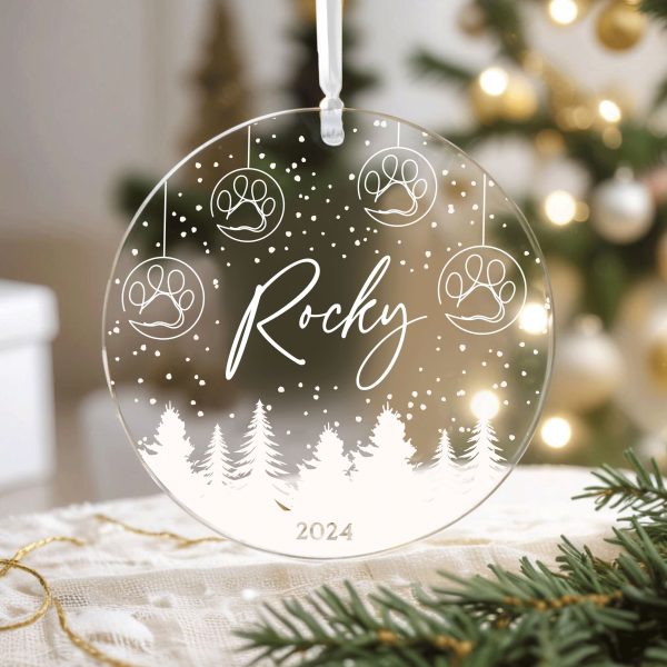 Pet Christmas Ornament, Personalized Pet Name Christmas Gift