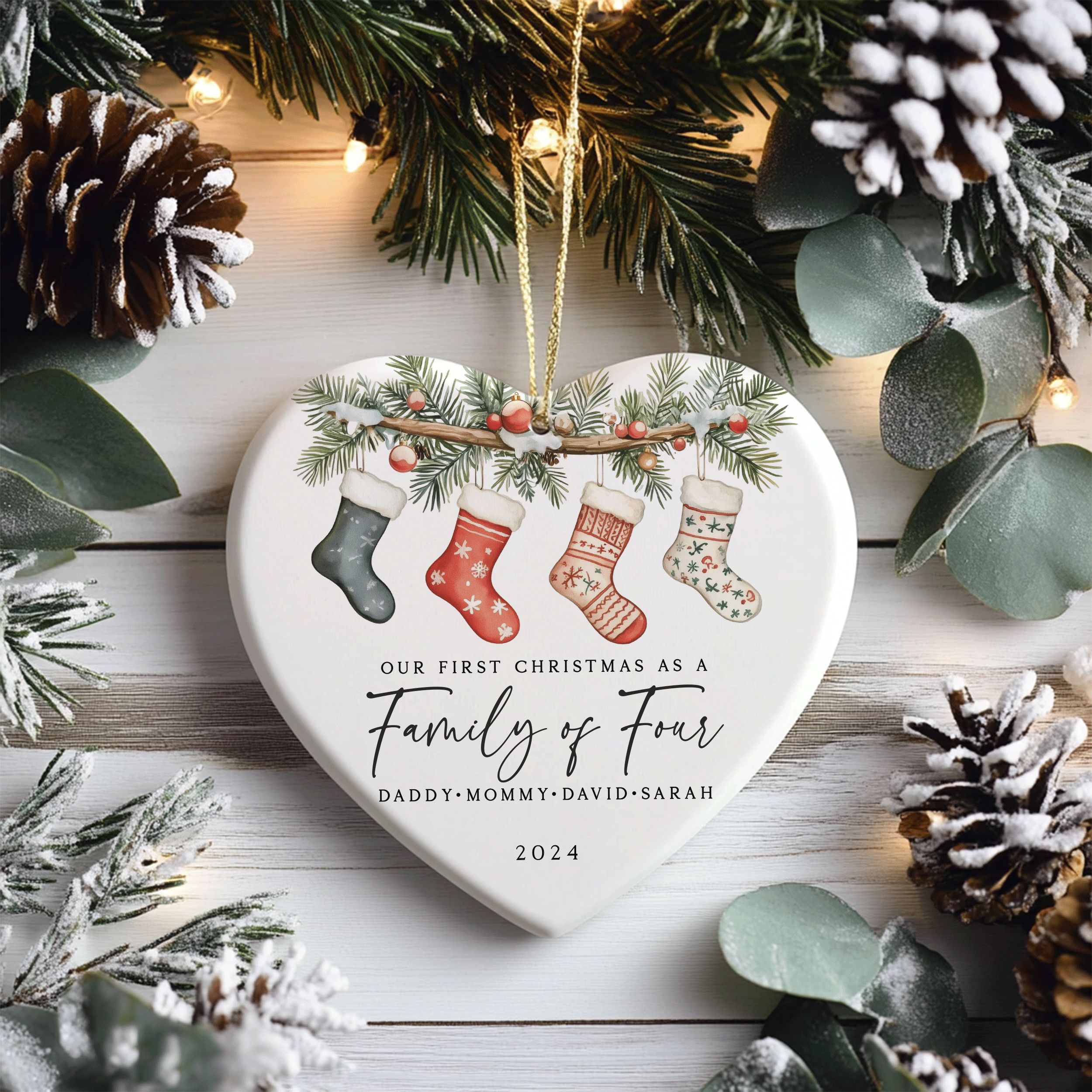 DTSP30---Family-of-Four-Socks_0001_Group-2 Family of Four First Christmas Ornament