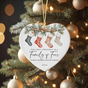 Family of Four First Christmas Ornament