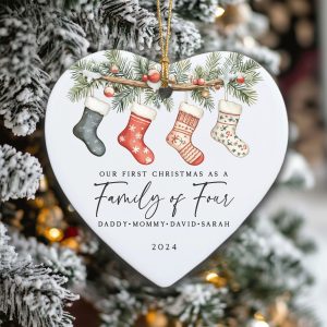 Family of Four First Christmas Ornament