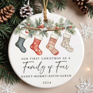 Family of Four First Christmas Ornament