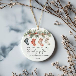 Family of Four First Christmas Ornament
