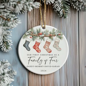 Family of Four First Christmas Ornament