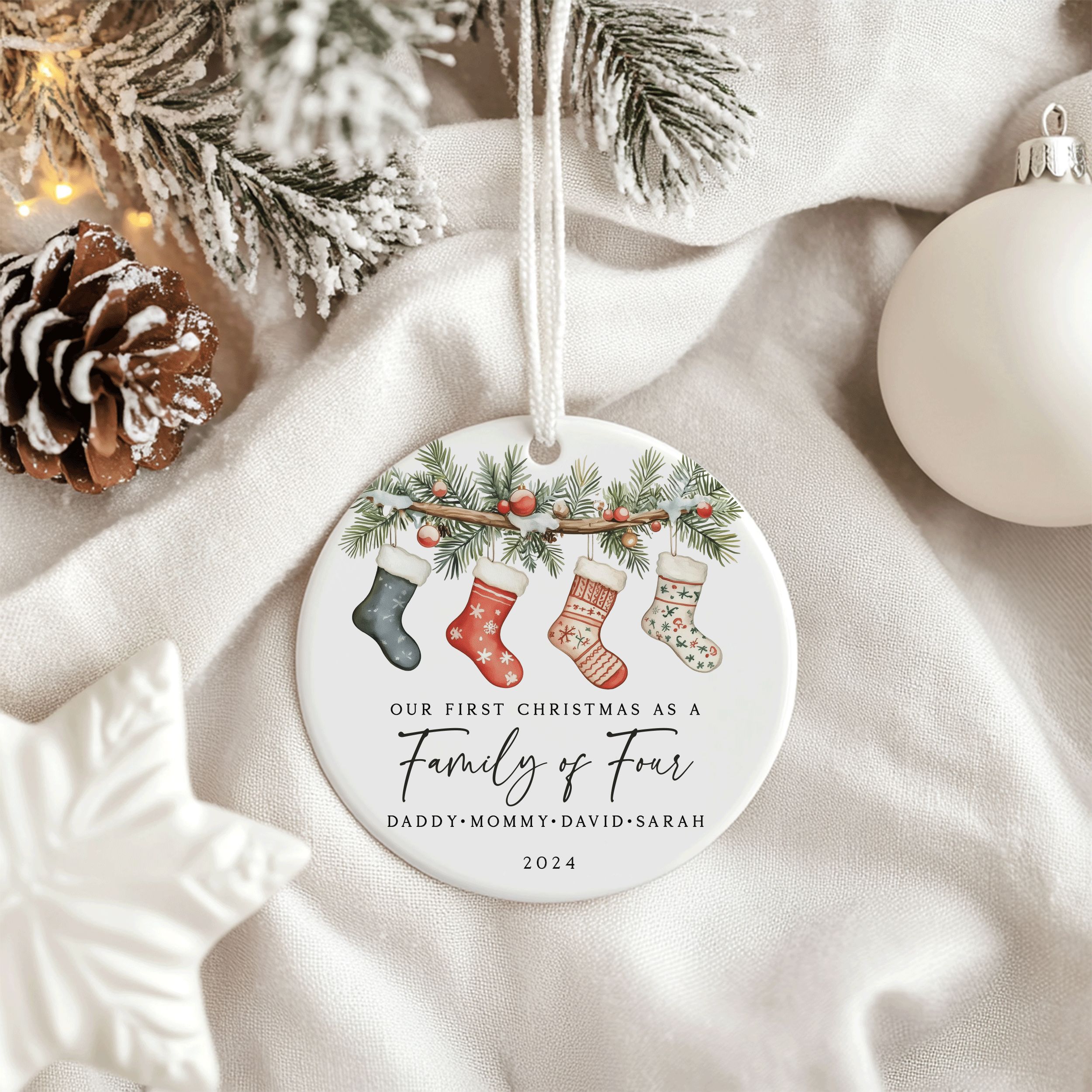 DTSP30---Family-of-Four-Socks_0011_Group-12 Family of Four First Christmas Ornament