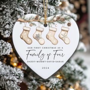 Personalized Family Christmas Gift, Family of Four Christmas