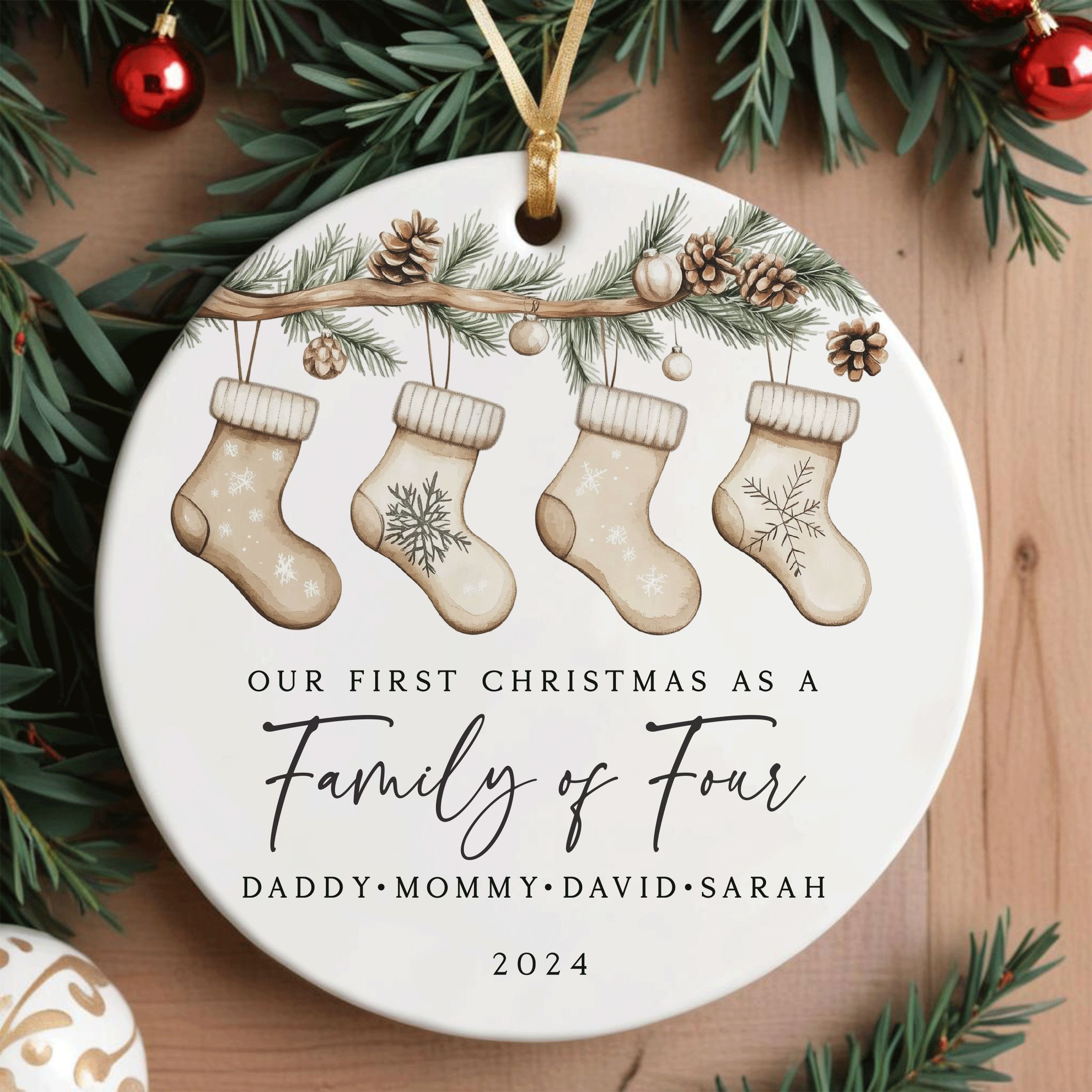 DTSP32---Family-of-Four-Socks_0004_Group-5 Personalized Family Christmas Gift, Family of Four Christmas