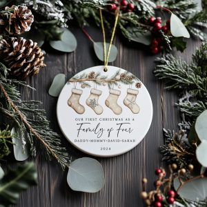 Personalized Family Christmas Gift, Family of Four Christmas
