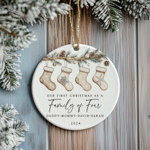 Personalized Family Christmas Gift, Family of Four Christmas