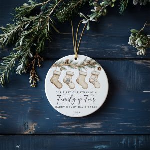 Personalized Family Christmas Gift, Family of Four Christmas