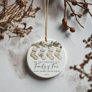 Personalized Family Christmas Gift, Family of Four Christmas
