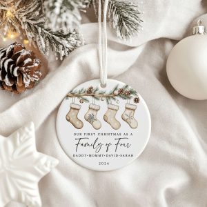 Personalized Family Christmas Gift, Family of Four Christmas