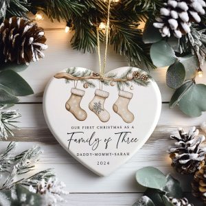 Family of 3 Christmas Gift, Family of Three Christmas Ornament