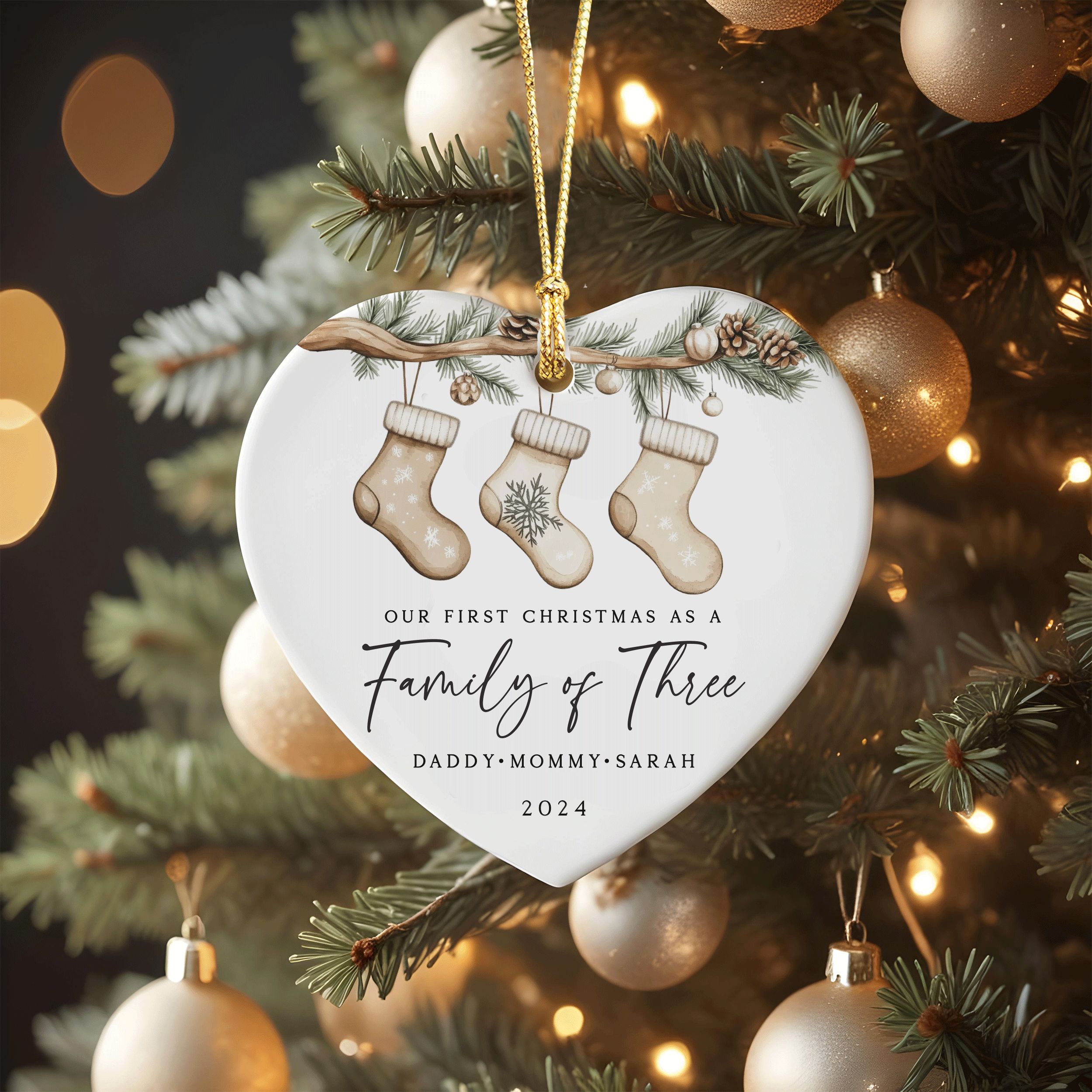 DTSP33---Family-of-Three-Socks_0002_Group-3 Family of 3 Christmas Gift, Family of Three Christmas Ornament