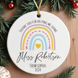 Custom Teacher Ornament, Teacher Gift
